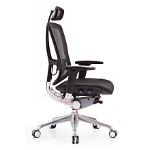 custom logo ergonomic desk for lower pain mesh back black and white office chair